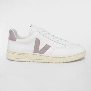 VEJA V-12 Mixed Leather Low-Top Sneakers